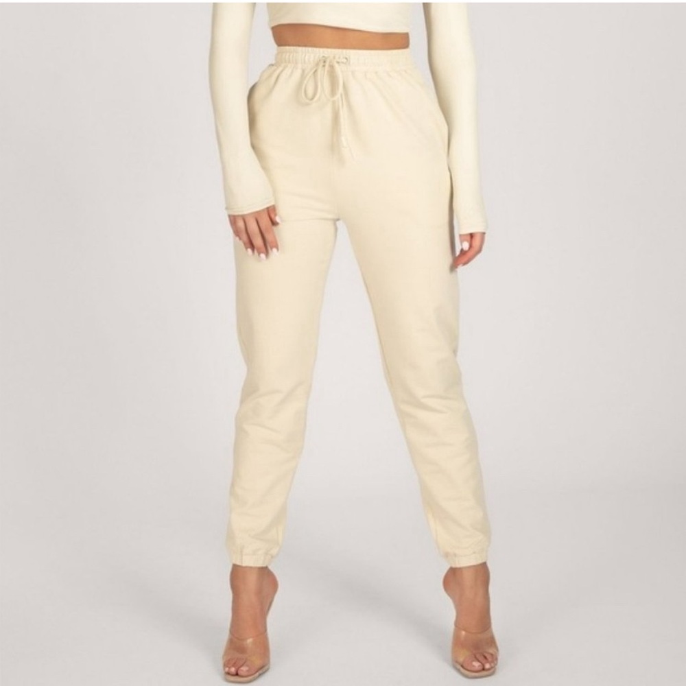 Meshki Sylvia Joggers Beige Cream Size Medium